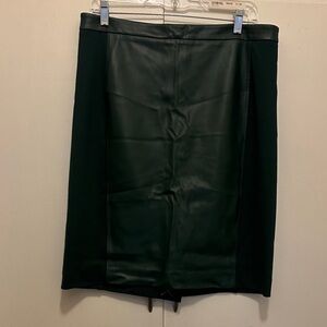 Ann Taylor Dark Green Pencil Skirt